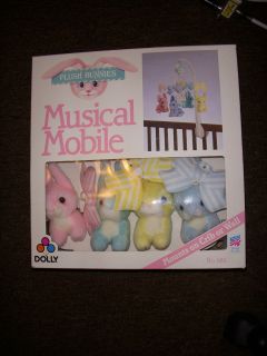 Plush Bunnies Musical Mobile ,by Dolly ,Item # 683, made in USA