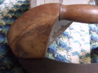 Early Primitive Antique Kitchen Chopper Wood Iron and Patina