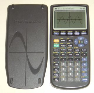 Texas Instruments TI 83 Graphing Calculator, Batteries & Cover   USED 