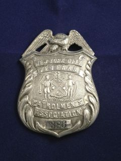 Vintage Old 1900s New York City Police Vetran Patrolmans Association 