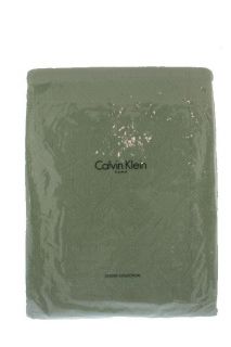 Calvin Klein New Echo Green Textured Cotton 90x96 Quilt Bedding Queen 