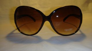 Calvin Klein Womens Sunglasses R601S BROWN TORTOISE round NEW