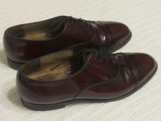 Johnston Murphy Optima Dress Shoe Cap Toe Oxfords Burgundy Leather Sz 