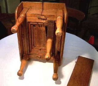 Antique Miniature Sample Cabinet Makers Oak Table 1900