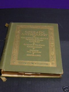  Operatic Anthology Max Spicker G Schirmer 1903