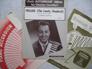 Vintage Accordion Sheet Music 3pieces Charles Camilleri