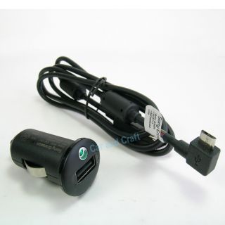   Ericsson Car Charger Adapter+USB Cable Original Xperia Arc X10 Mini