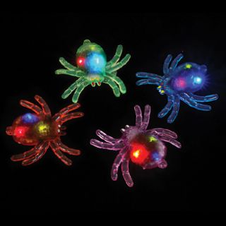LED Flashing Halloween Spider Necklace Pendant Costume Accessory 