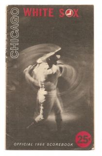 1966 California Angels Chicago White Sox Scorebook