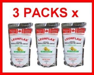 Canadian Flax Seed 3 Pack Noni Maca Linaza 18 oz Fat Burner