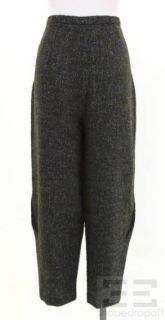 Cacharel Design France Dark Green & Blue Wool Pants Size US 8
