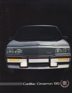 1985 Cadillac Cimarron Oro Sales Brochure Book Catalog