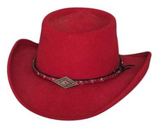 New Montecarlo Bullhide Red Hot Premium Wool Western Cowboy Red Hat 
