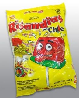  Vero Risandias Lollipop w Chili Mexican Candy