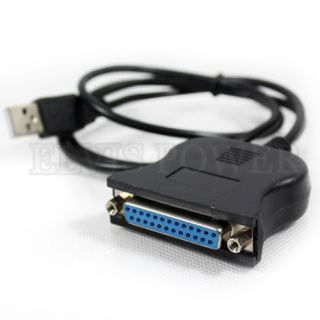   New USB to DB25 Parallel Female Printer Cable for Windows XP Vista 7 8