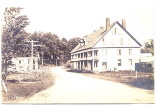 View of the Old Hotel, Cambridgeport VT RPPC