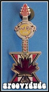   Hard Rock Cafe HRC Logo Canada Guitar Pins 10th Anniversary Pin