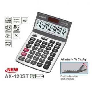 New Casio Desk Calculator AX 120ST 12 Digits Display