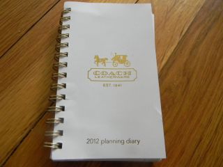 Authentic Coach 2012 Calendar Refill Planner Agenda Diary 3 x 5 New 