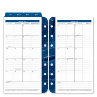   Pocket Monticello Two Page Monthly Calendar Tabs Jan 2013 Dec