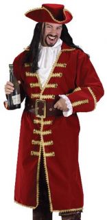 Mens Pirate Captain Morgan Hook Adult Halloween Costume