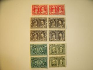 Antique Canada Quebec 1908 Postage Stamps 2 Cents and Others