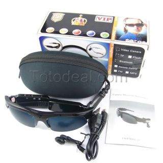 Driver Anti UV Sun Glasses Camera w Bluetooth Headset