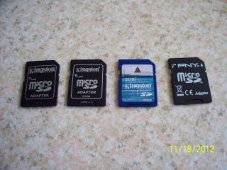 Kingston PNY SD Micro SD Memory Camera PC Media Cards 2GB Each