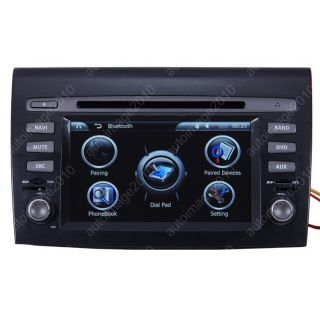 Car GPS Navigation Double DIN TFT TV DVD Player Radio for 07 11 Fiat 