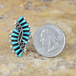 Zuni Native American Turquoise Ring Size 6 SKU 220887