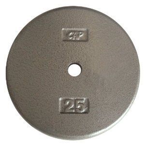 Cap Barbell Free Weights Standard 25 Pounds Plate Gray