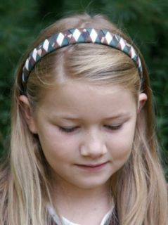 New Girl Camouflage Camo Army Woven Ribbon Headband Bow