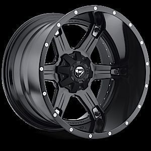   2pc Driller Black Rims 22x14 Truck Wheels Nitto Terra Tires