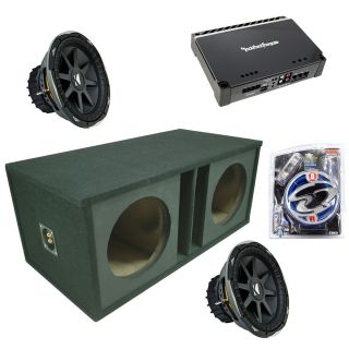 Kicker Car Stereo Dual 12 CVX12 Vented Speaker Sub Box Rockford P700 