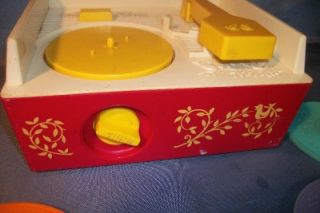 Vintage Fisher Price Music Box wind up Record Player 995 100% complete 
