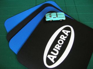 Aurora Slot Car HO Aurora Logo Mouse Pad New Black