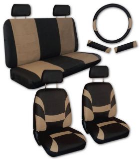   Black Faux Leather Xtreme Car Seat Covers Free Accessories Y