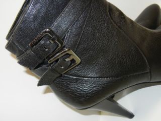   Womens 8 5 M Black Leather Cambria Ankle Boots Heels Shoes New