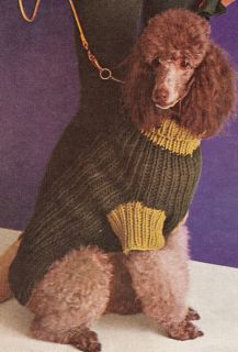 vintage dog bulky sweater coat knitting pattern