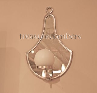 Paris Chic Mirrored Wall Candle Holder Sconce Mirror
