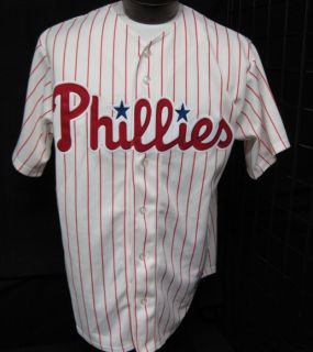 Carlos Ruiz Phillies Autographed/Signed Jersey PSA/DNA Size L