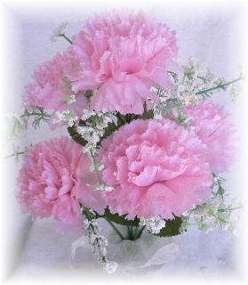 artificial carnation flower bushes brand new color pink you get