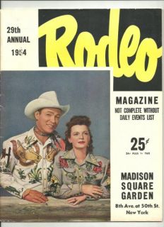 1954 madison square garden rodeo program with october 17 1954 day 