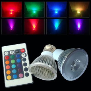 E14 LED Candle Lamp Bulb RGB Remote Control Flash Colorful Light 16 