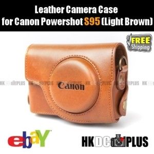 Canon PowerShot S95 Leather Camera Case Light Brown