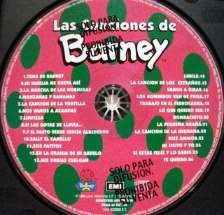 Las Canciones de Barney Argentina Mega RARE Pro CD