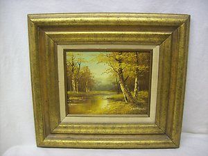 Cantrell Signed Oil Painting w Goldleaf Frame Look