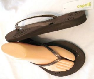 Capelli New York Bronze Brown Thong Sandals Size 10 M