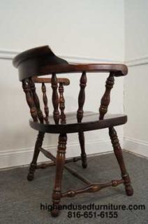 ETHAN ALLEN Antiqued Pine Captains Chair 12 6000