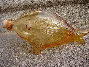 Vintage Figural Fish Carp Koi Bottle